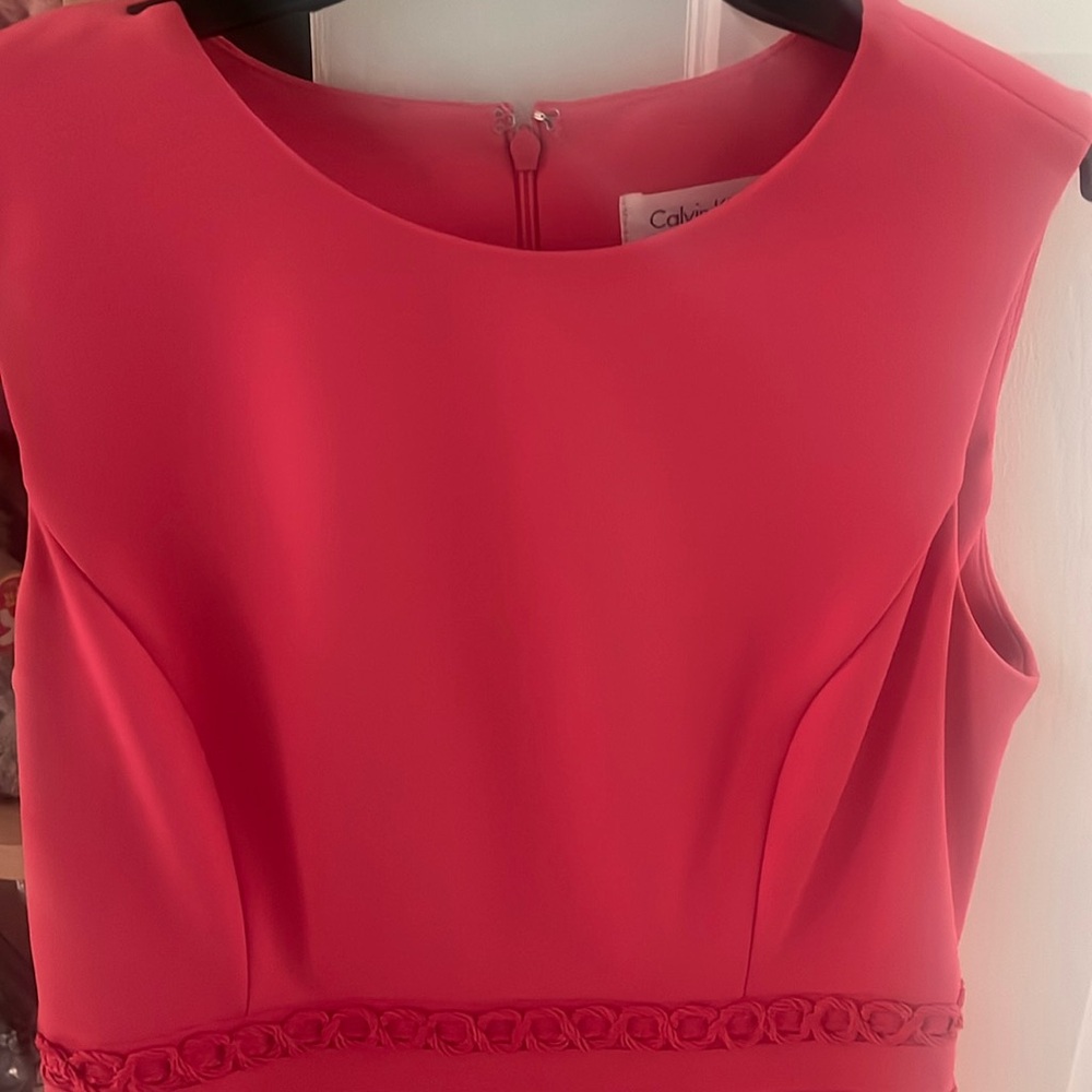 Calvin Klein pink coral dress